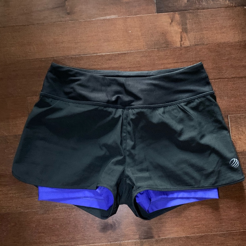 MPG athletic shorts w/ built in compression shorts